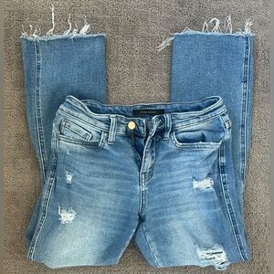 Flying Monkey Skinny Distressed Jeans Mid Rise Ankle Length – 24x24